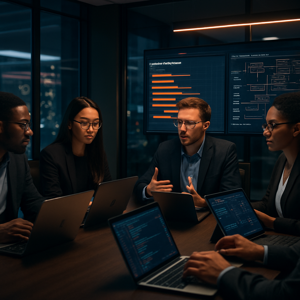 Professional team working